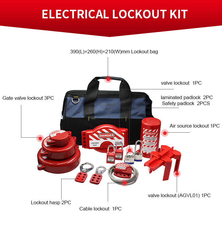 China High Quality for Padlock Lockout - Combination Electrical Safety  Group Valve Lockout Kit LG06 – Lockey factory and manufacturers | Lockey
