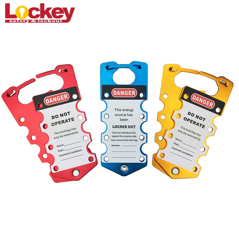China Safety Lockout Tagout Aluminum Alloy Labelled Group Lockout Hasps ...